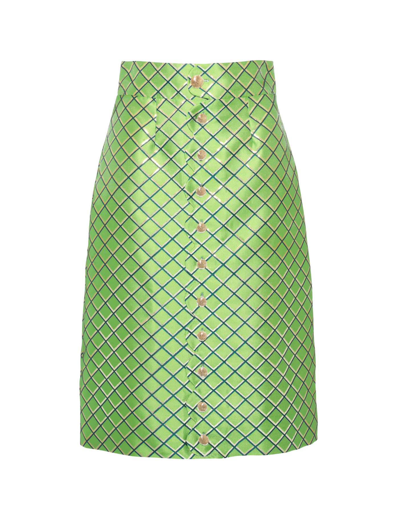 Frankie Green Mesh Print Jacquard Skirt