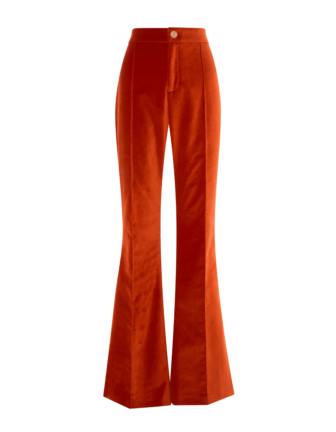 Kelly Burnt Orange Velvet Trousers – Lisou
